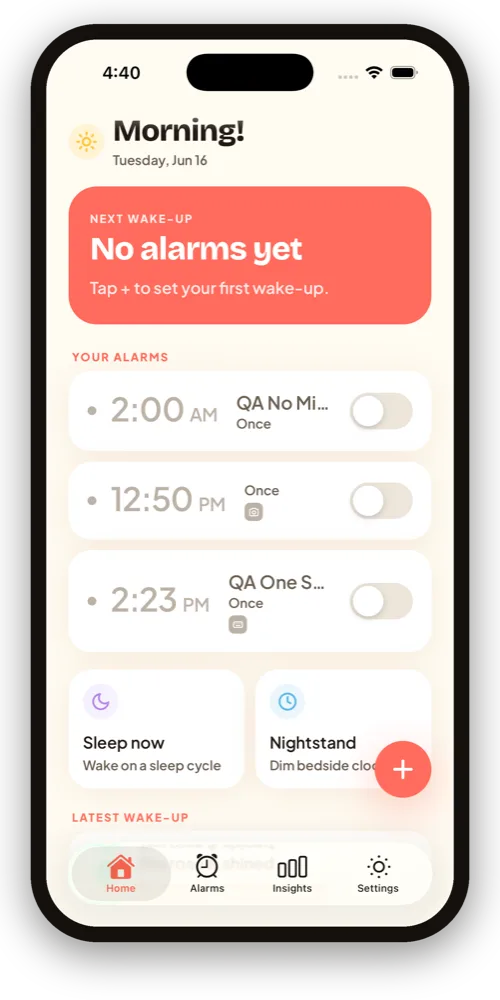 Daybreak — Your alarms, at a glance